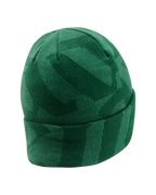 Green beanie with Jägermeister pattern