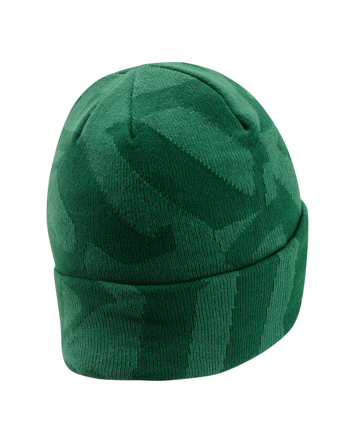 Green beanie with Jägermeister pattern
