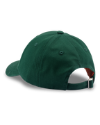 Groene Jägermeister baseballpet zonder zichtbare logo's.
