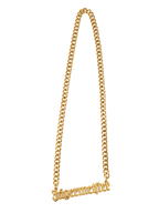 Gouden ketting met hanger 'Jägermeister'.