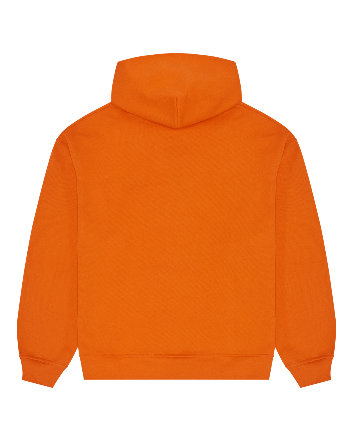 Oranje Jägermeister hoodie van achteren.