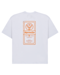 Wit T-shirt met een grafische print geïnspireerd op het Jägermeister-label