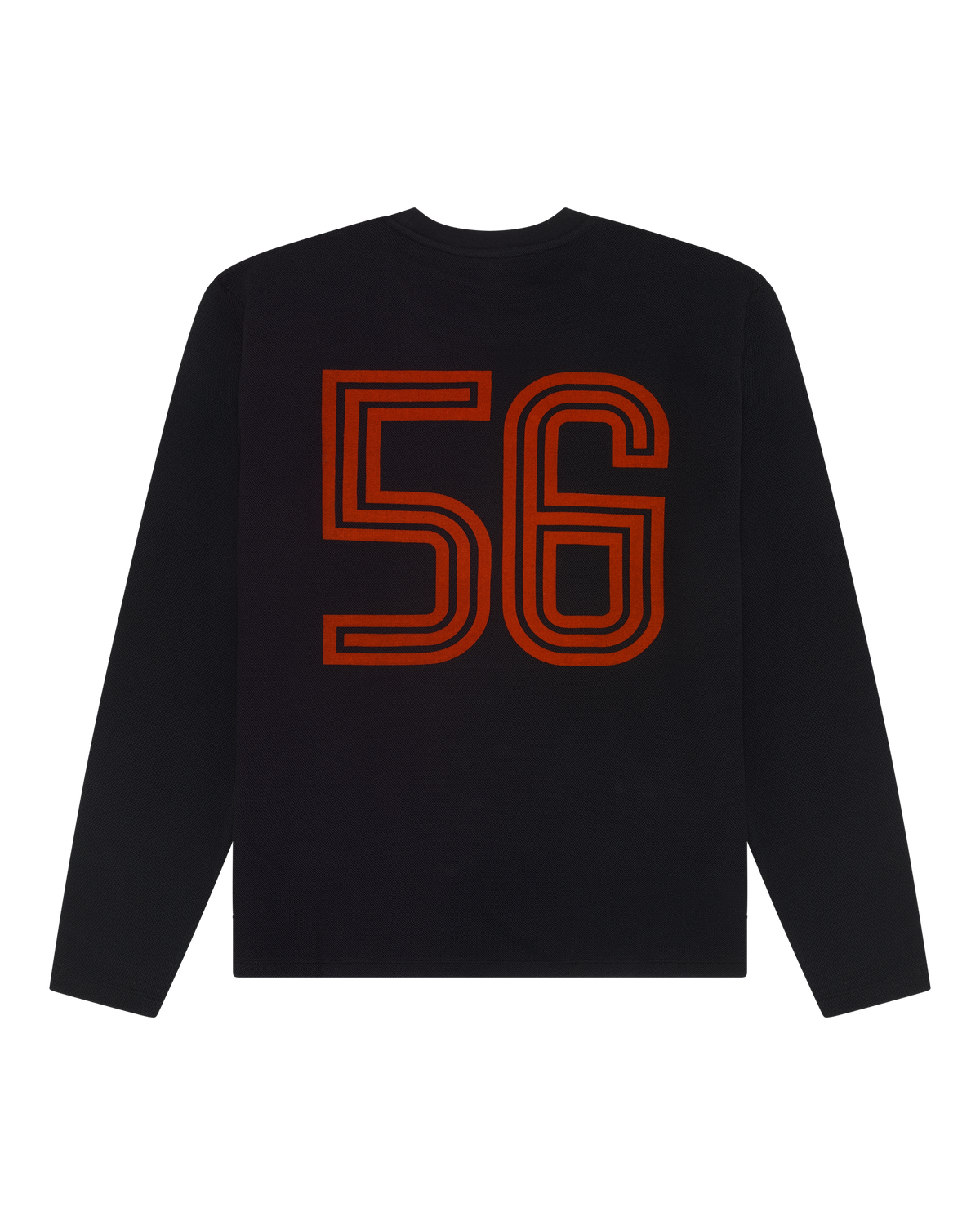 Black Jägermeister longsleeve with orange number 56.
