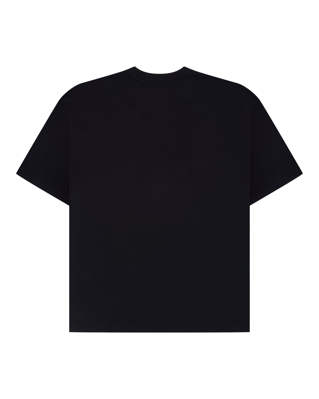 Effen zwart Jägermeister racing T-shirt van achteren.