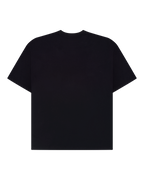 Effen zwart Jägermeister racing T-shirt van achteren.