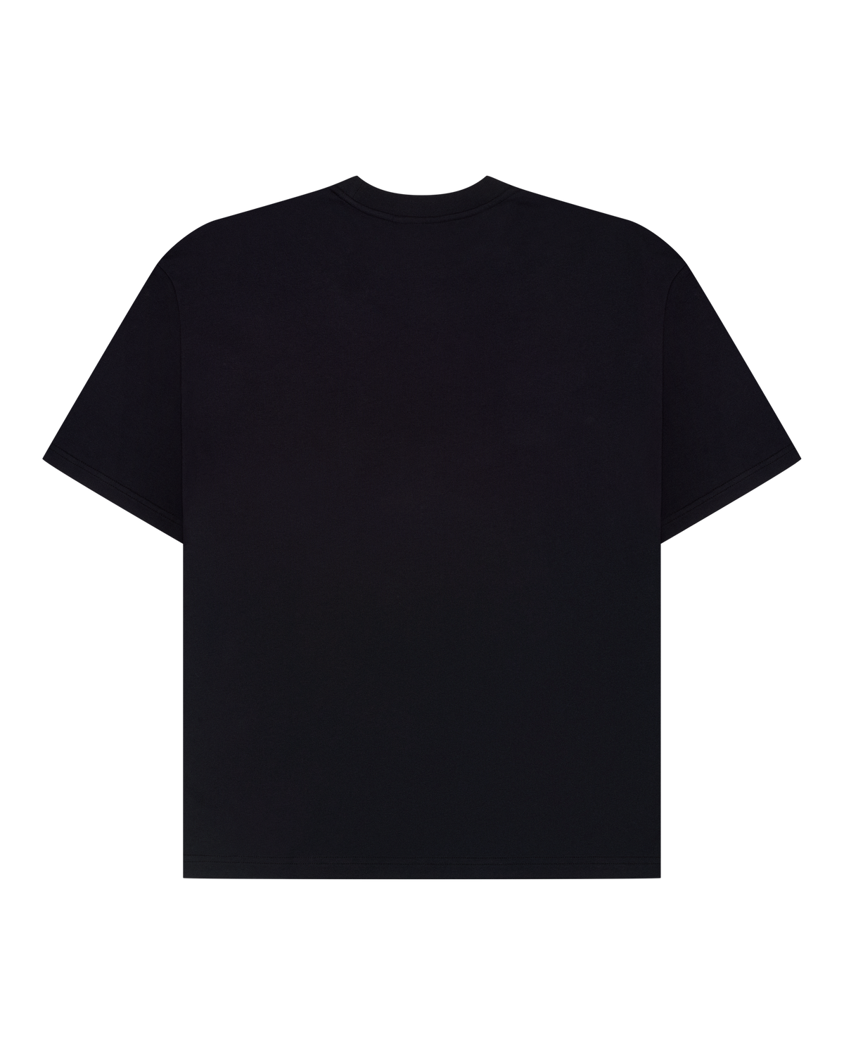 Effen zwart Jägermeister racing T-shirt van achteren.