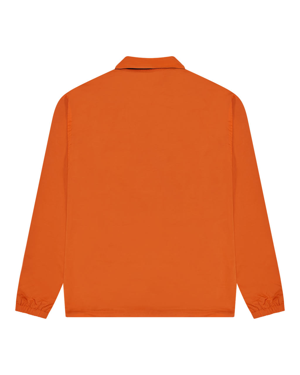 Jägermeister omkeerbare jas vanaf de achterkant. De oranje kant is zichtbaar.