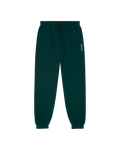 Donkergroene Jägermeister-sweatpants met een klein wit logo.