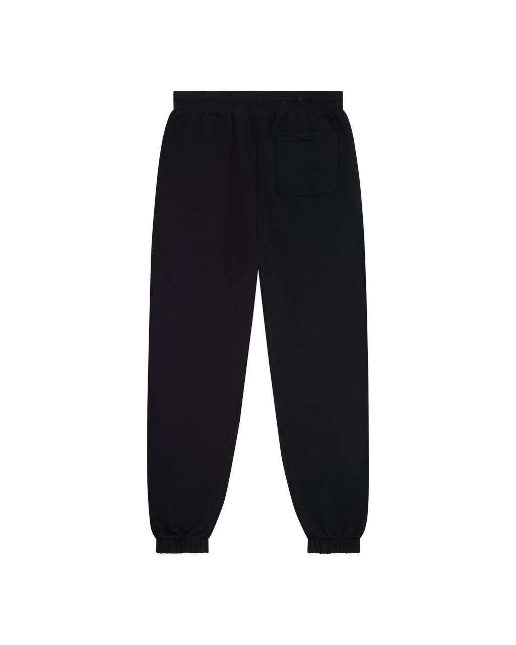 Zwarte sweatpants van achteren.