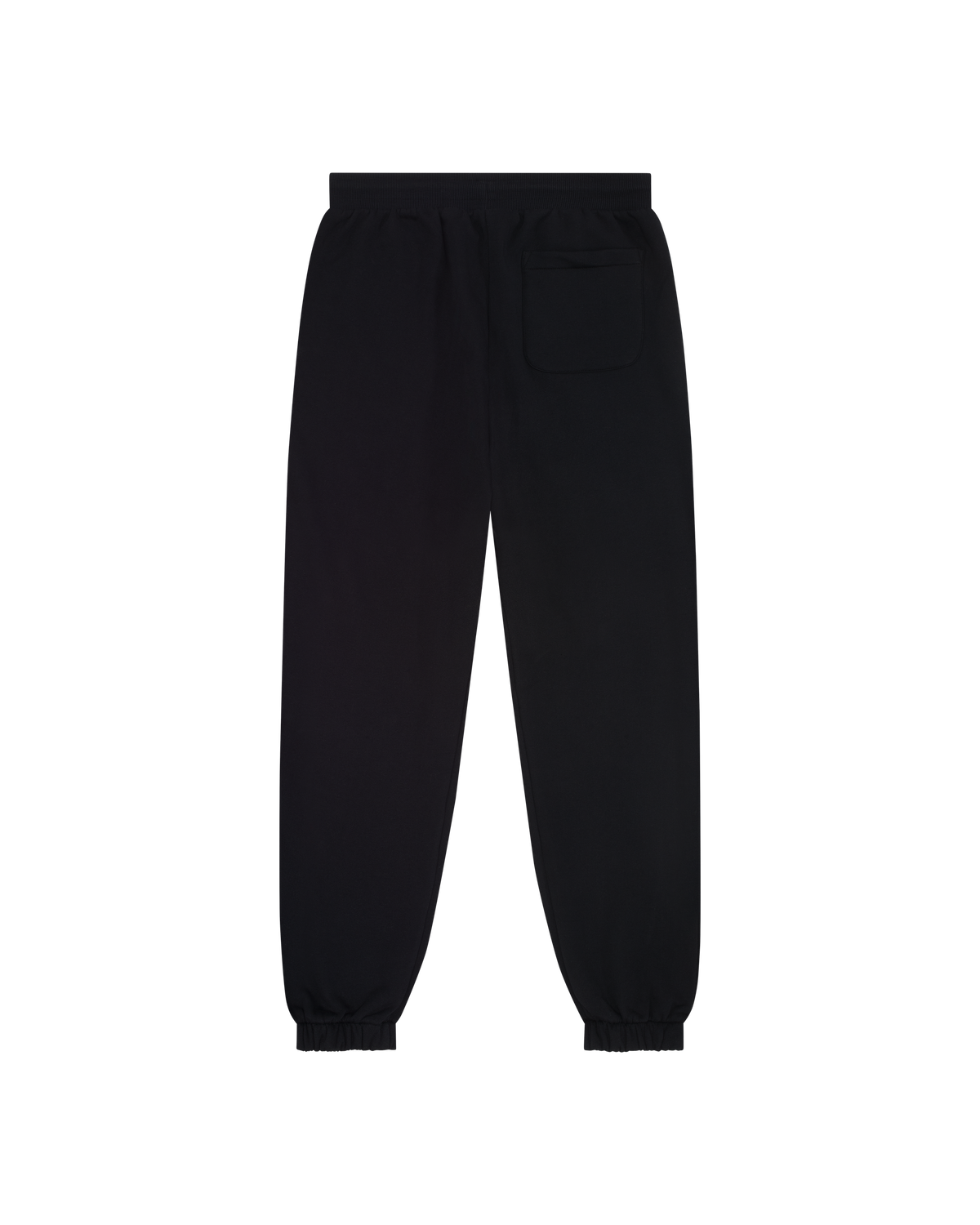 Zwarte sweatpants van achteren.